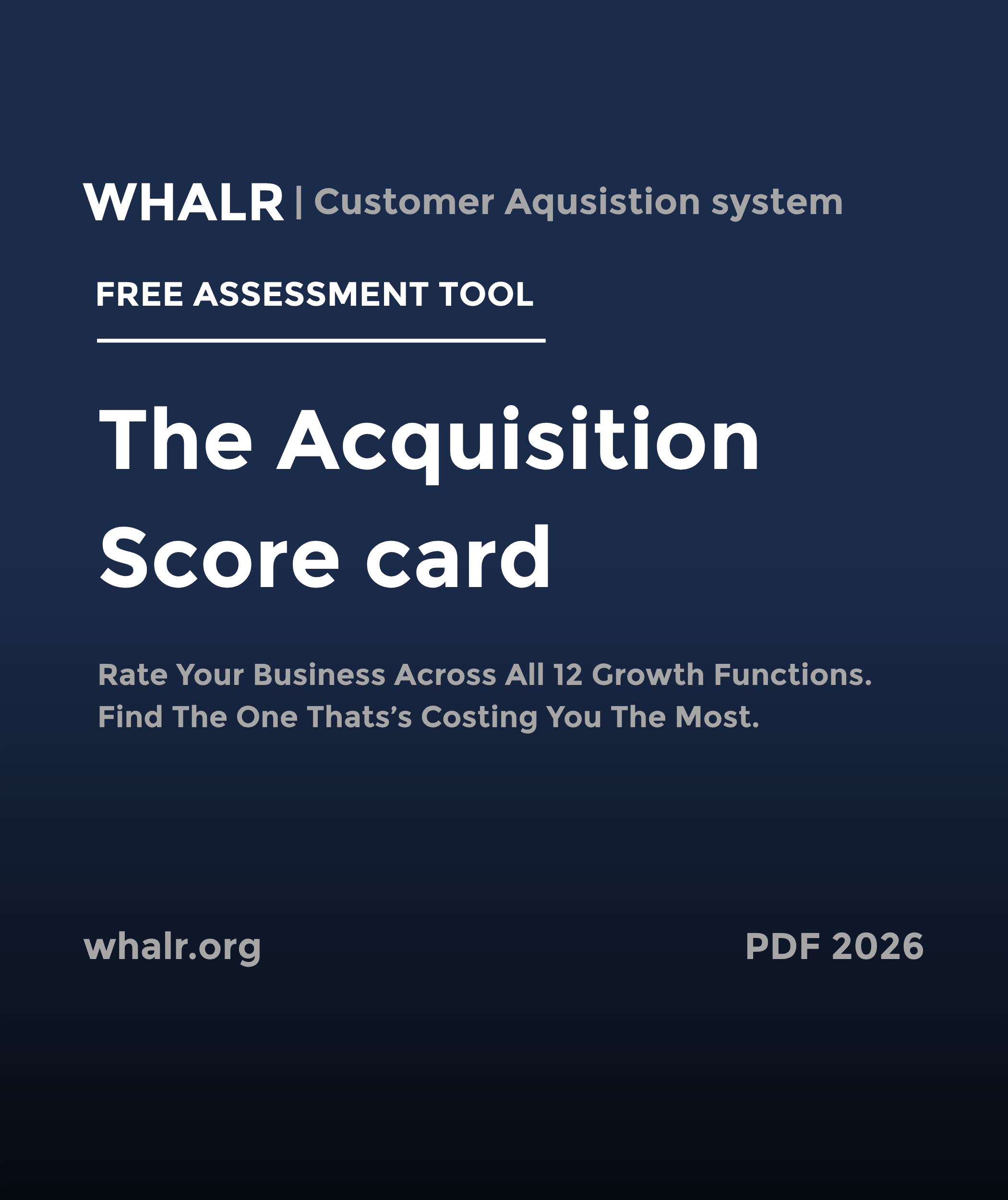 The Acquisition Scorecard — WHALR Lead Magnet